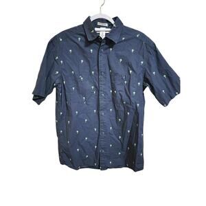 Men's L.O.G.G. H&M Palm Tree Casual Button-Down Shirt Size Medium
